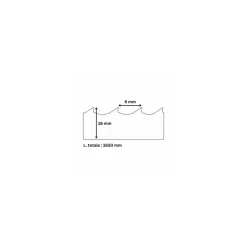 Lame de scie à os 16 x 1650 mm denture 6 mm - par 5