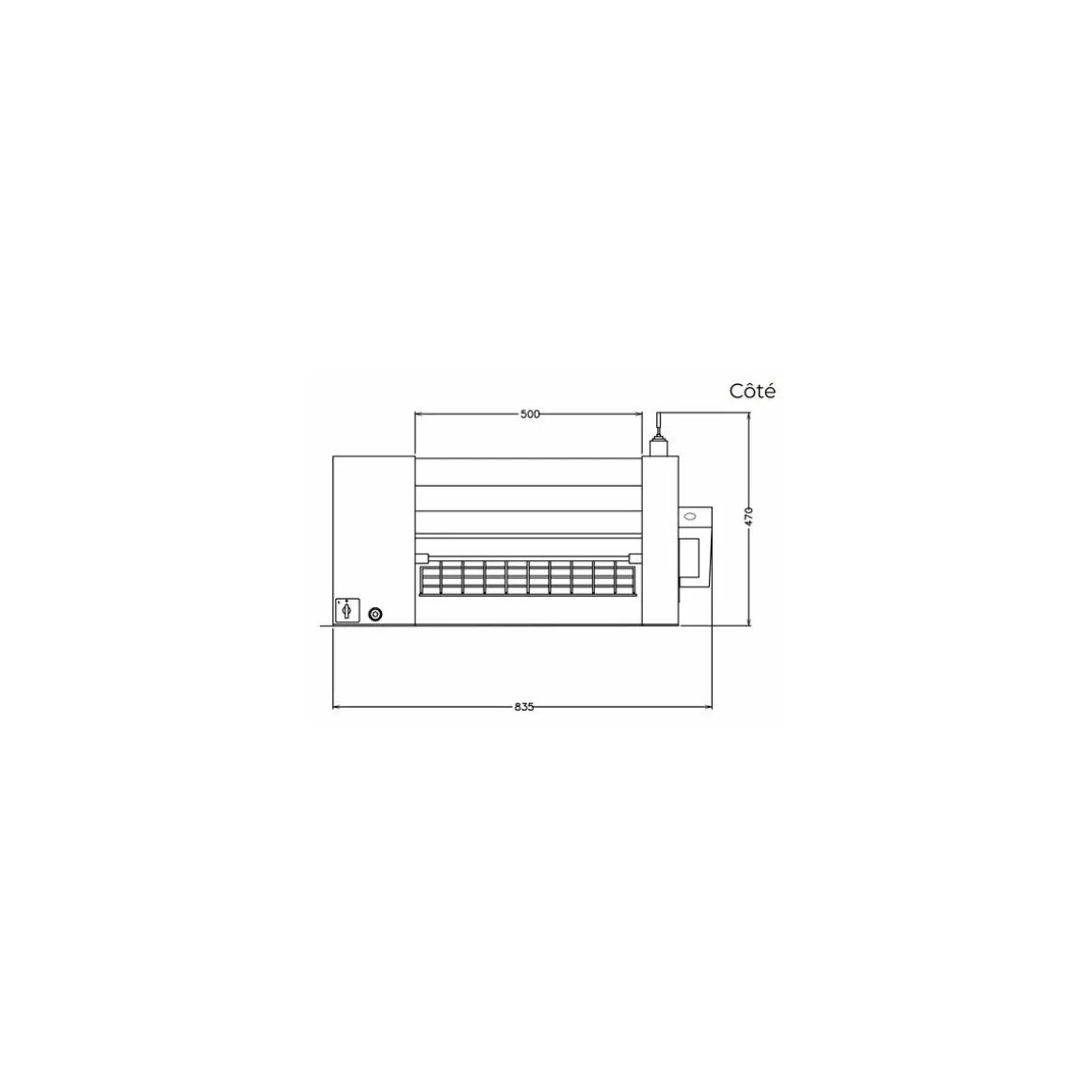 Laminoir électrique à poser 50 cm monophasé