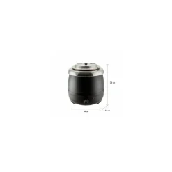 Marmite à soupe bain-marie électrique 8L