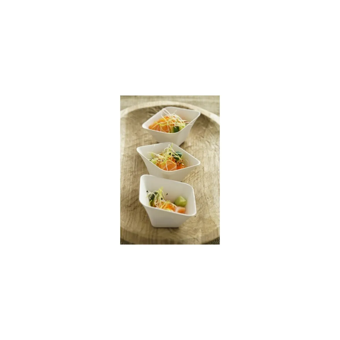 Mini-bol carré bagasse 50 ml - par 50