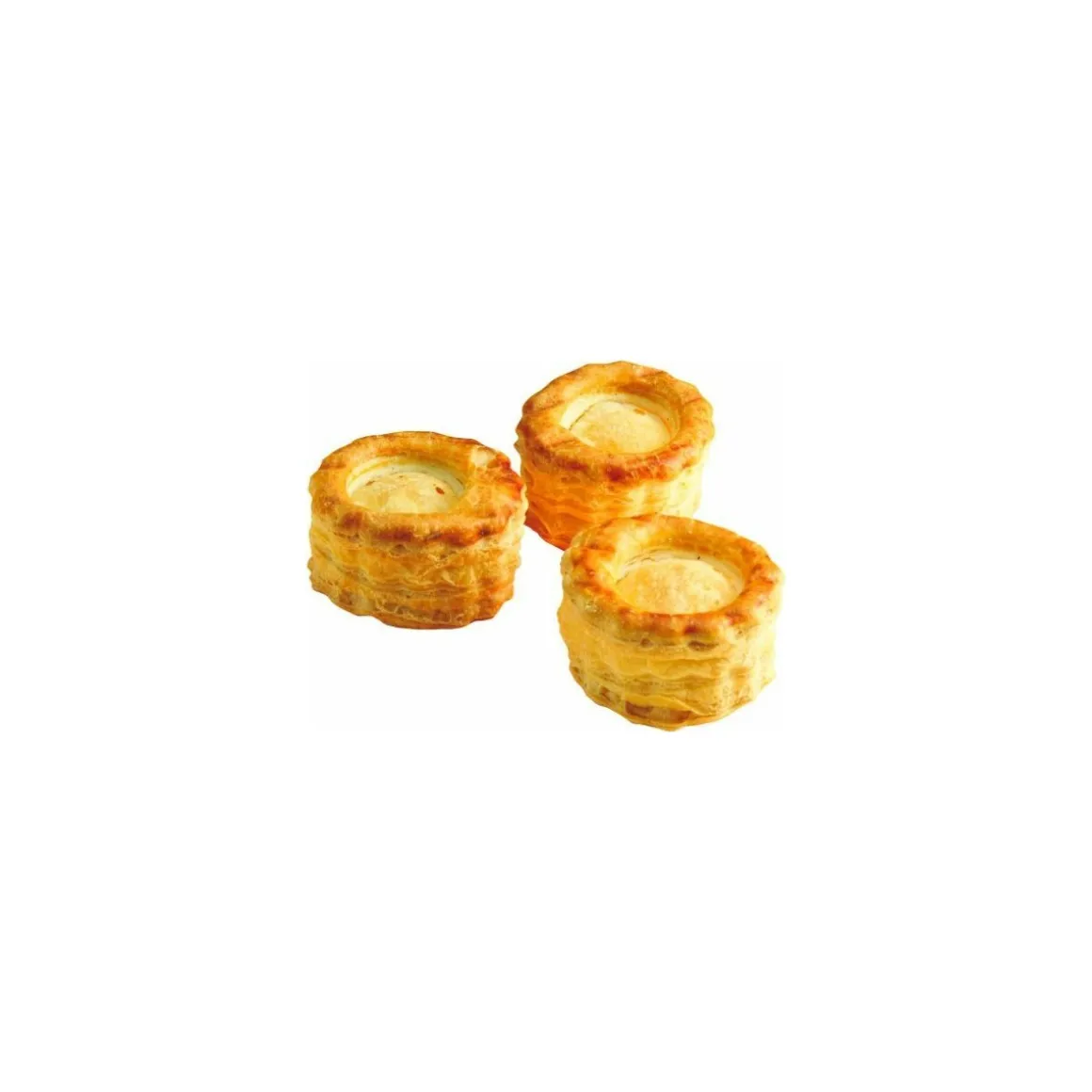 Mini bouchée à la margarine végétale feuilletage ø 4 x 2,5 cm - par 150