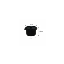 Mini cocotte ronde avec couvercle 90 ml - par 30