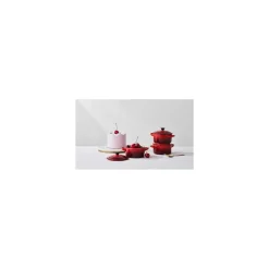 Mini cocotte ronde céramique cerise ø 10 cm