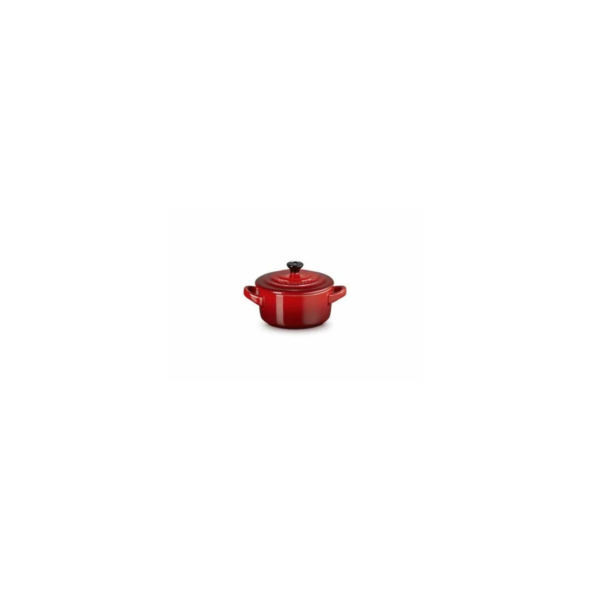Mini cocotte ronde céramique cerise ø 10 cm