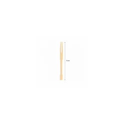 Mini fourchette jetable en bambou 9 cm - par 200