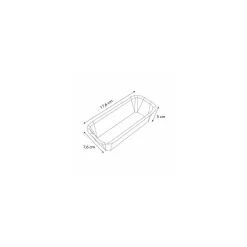 Moule de cuisson rectangulaire papier 17,6 x 7,6 x 5 cm - par 25