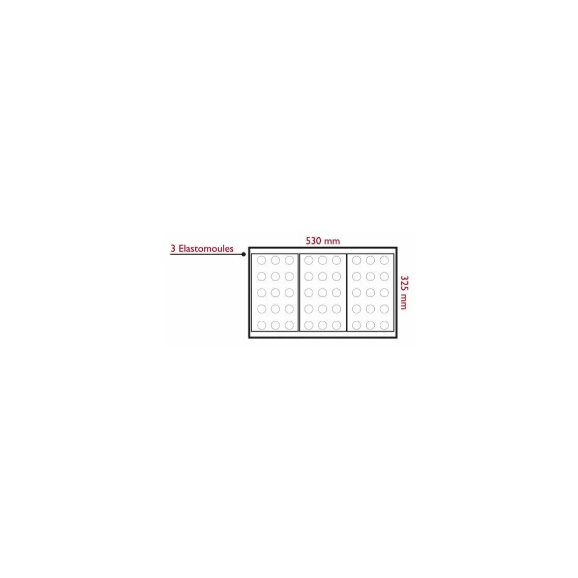 Moule 9 madeleines Moul'flex 30 x 17,6 cm
