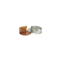 Moule à manqué perforé inox et feuille de cuisson ø 24 cm