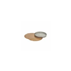 Moule à tarte inox perforé et feuille de cuisson Ø 24 cm