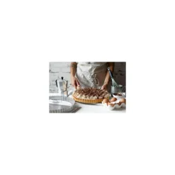 Moule à tarte inox perforé et feuille cuisson 28 cm