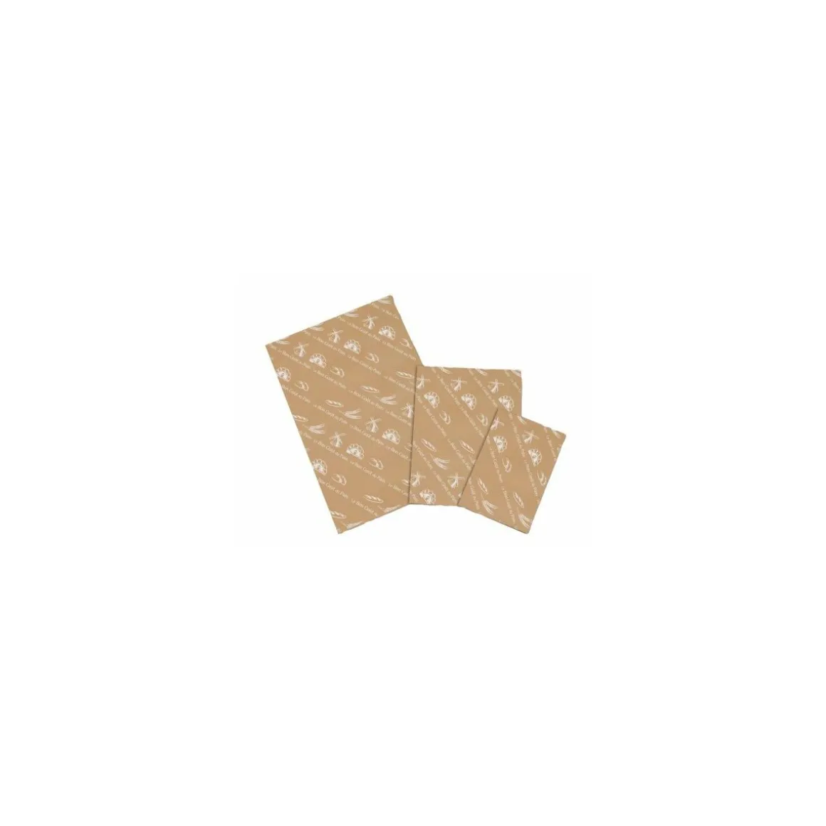 Mousseline kraft brun feuille à feuille 20 x 30 cm - par 10 kg