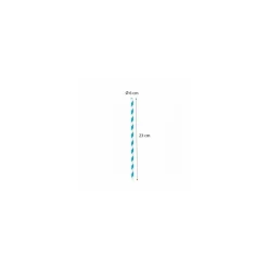 Paille papier flexible assortie Ø 0,6 x 23 cm - par 250