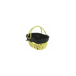 Panier avec anses bois et tissu 36 x 25 x 15 cm- par 30
