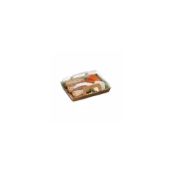 Panier chaud kraft brun 750 ml avec couvercle - par 150