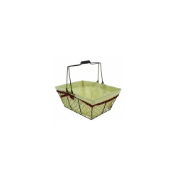 Panier Écossais en métal et tissu 28 x 38 x 16 cm - par 20