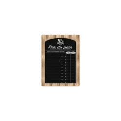 Panneau affichage prix du pain rotin PVC 15 x 20 cm