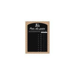 Panneau affichage prix du pain rotin PVC 30 x 40 cm