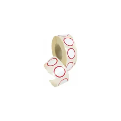 Pastille prix blanc cercle rouge ø 30 mm - par 1000