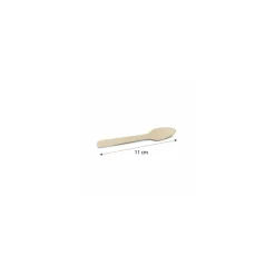 Petite cuillère jetable en bois 11 cm - par 100