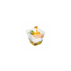 Petite verrine pyramide plastique transparente 60 ml - par 50