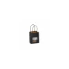 Petit sac kraft noir à poignées torsadées avec fenêtre 11,4 + 6,4 x 14,6 cm - par 25