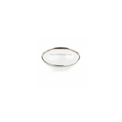 Petit saladier plastique transparent 14 cm avec bord argent - par 8