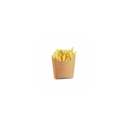 Petit étui à frites kraft brun en carton 250 ml - par 600