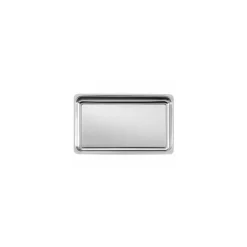 Plat angles arrondis inox 44 x 27 x 4 cm