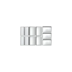 Plat angles coupés inox 42 x 27 x 1,5 cm
