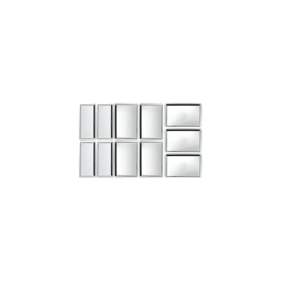 Plat angles coupés inox 42 x 27 x 1,5 cm