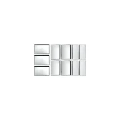 Plat angles coupés inox 42 x 18 x 1,5 cm