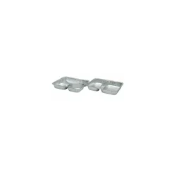 Plat 2 compartiments aluminium 72,5 cl - par 100