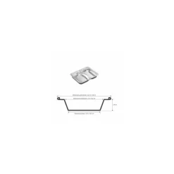 Plat 2 compartiments aluminium 72,5 cl - par 100