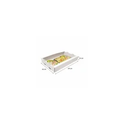 Plateau de transport carton blanc 64 x 42 x 10 cm - par 50