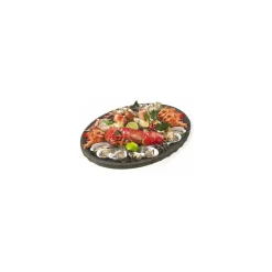 Plateau fruits de mer ovale noir 70 x 40 cm - par 25