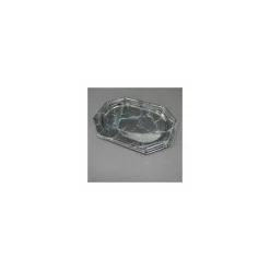 Plateau octogonal PET marbré noir 35 x 25 cm - par 50