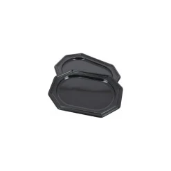 Plateau octogonal rPET noir 55 x 38 cm - par 10