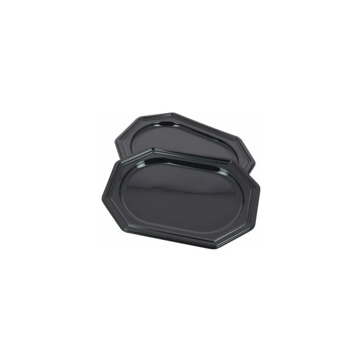 Plateau octogonal rPET noir 55 x 38 cm - par 10