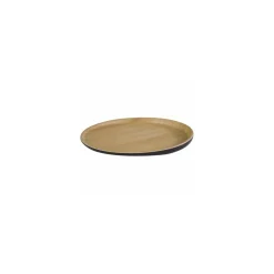 Plateau penché Frida mélamine bois/noir ø 31,5 cm
