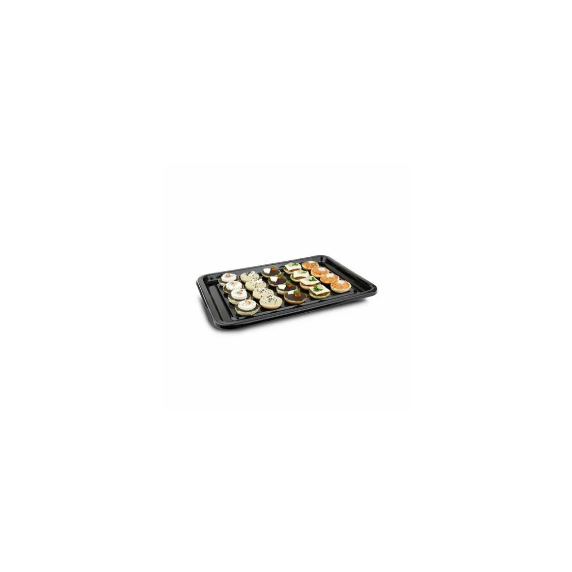 Plateau rectangulaire noir 46 x 30 cm - par 50