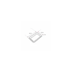 Plateau rectangulaire noir 46 x 30 cm - par 50