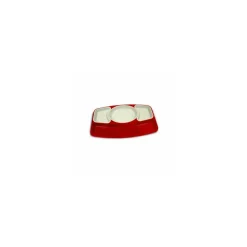 Plateau repas 5 compartiment plastique bordeaux 41,6 x 26 x 7,5 cm - par 15