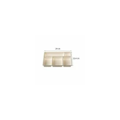 Plateau repas 5 compartiments PLA 29 x 22,4 x 3 cm - par 50