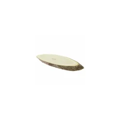 Plateau rondin ovale bois 39 x 15 x 2 cm - par 12