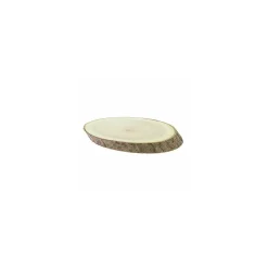 Plateau rondin ovale bois 25 x 15 x 2 cm - par 12