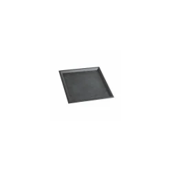 Plateau texturé ardoise ps noir 24 x 24 cm - par 10