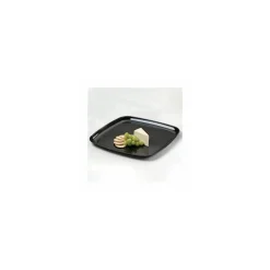 Plateau traiteur carré noir 27 x 27 cm - par 5