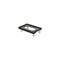 Plateforme roulante avec chape acier noire