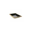 Plat Frame mélamine noir bord bois 42 x 28 x 5 cm