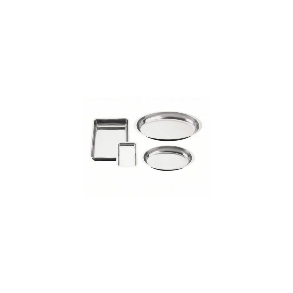 Plat gratin rectangulaire inox 28 x 15 x 4 cm